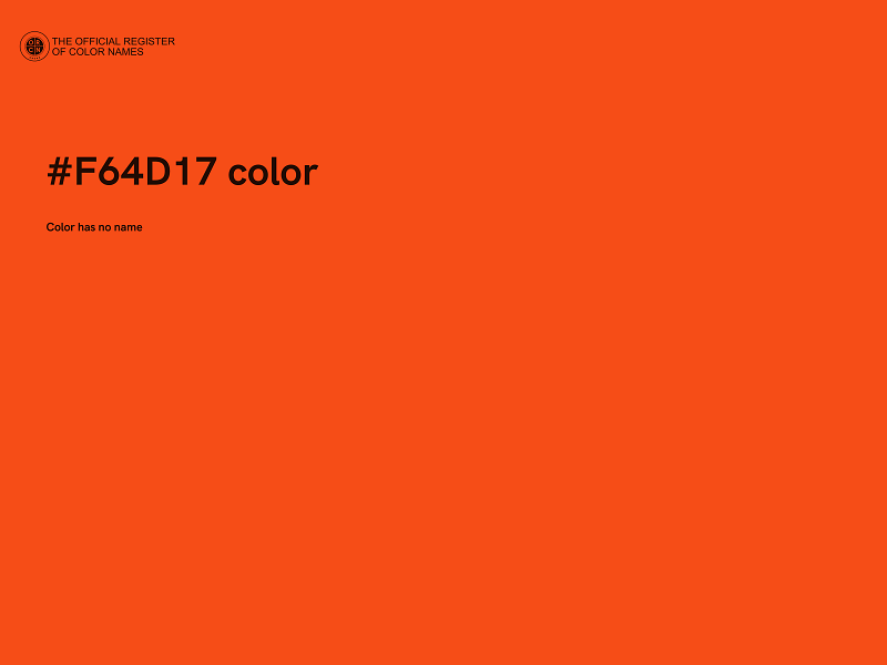 #F64D17 color image