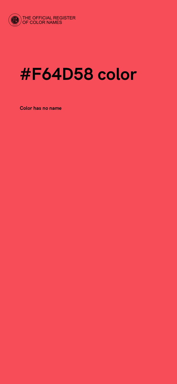 #F64D58 color image