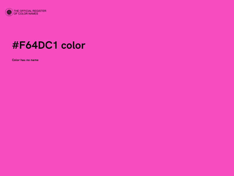 #F64DC1 color image
