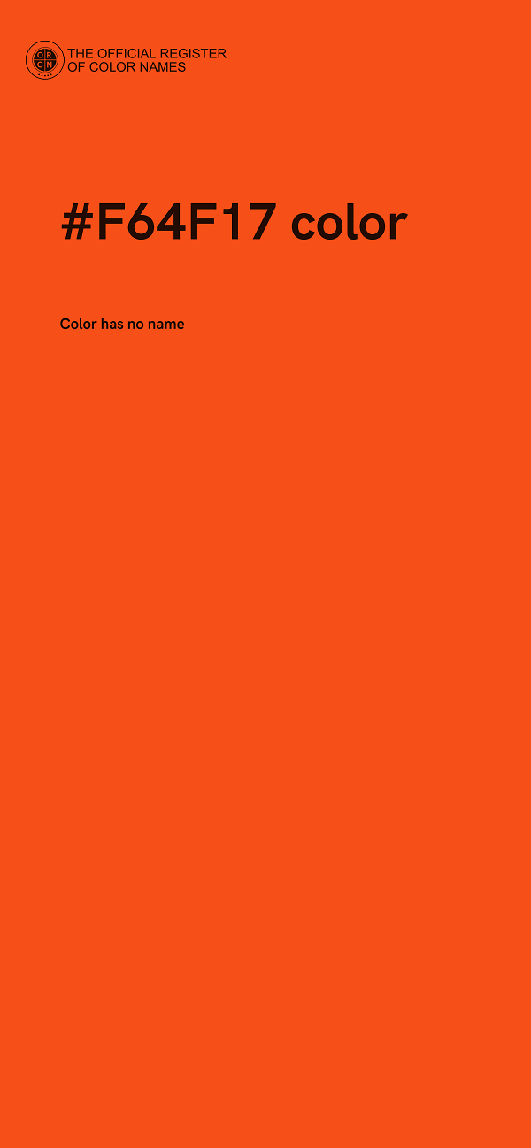#F64F17 color image