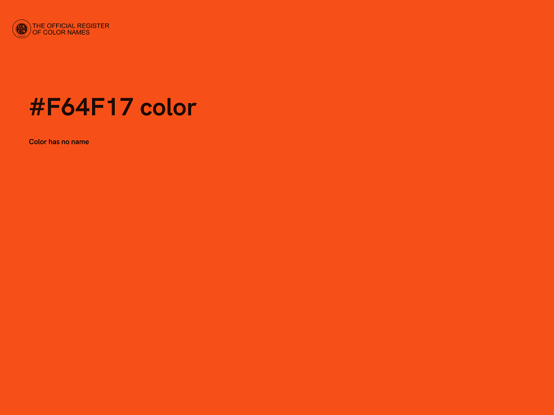 #F64F17 color image
