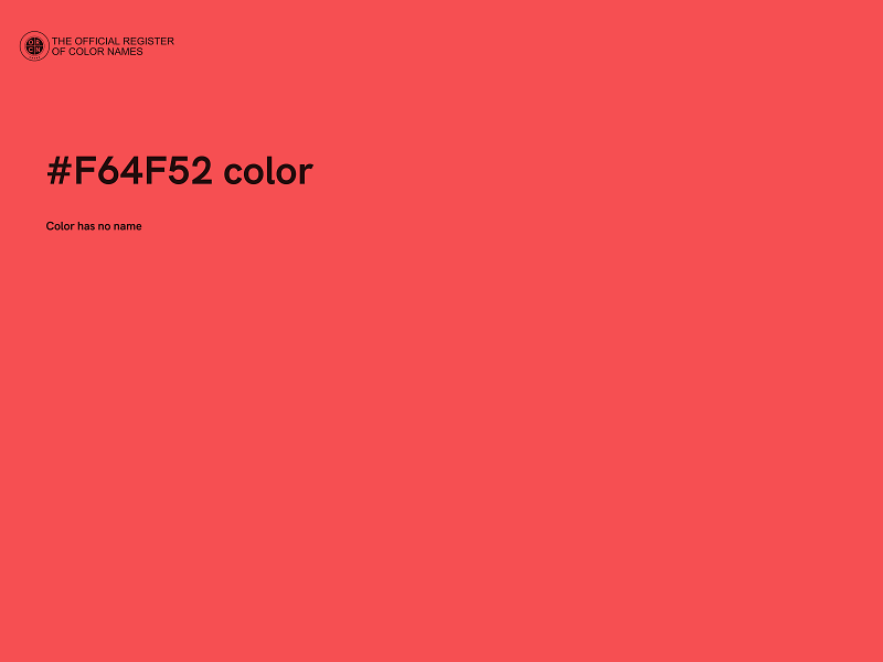 #F64F52 color image