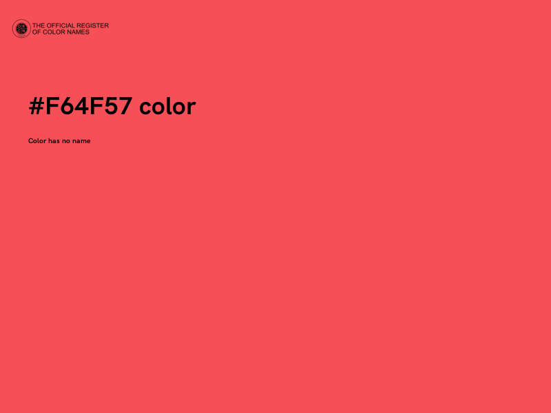 #F64F57 color image