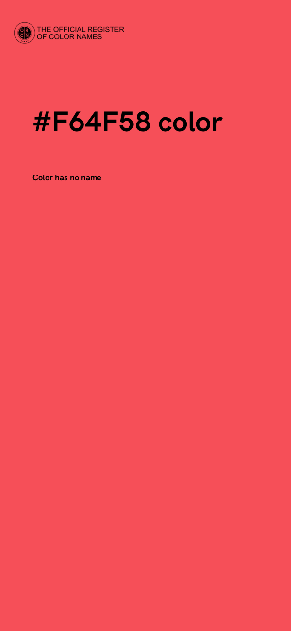 #F64F58 color image