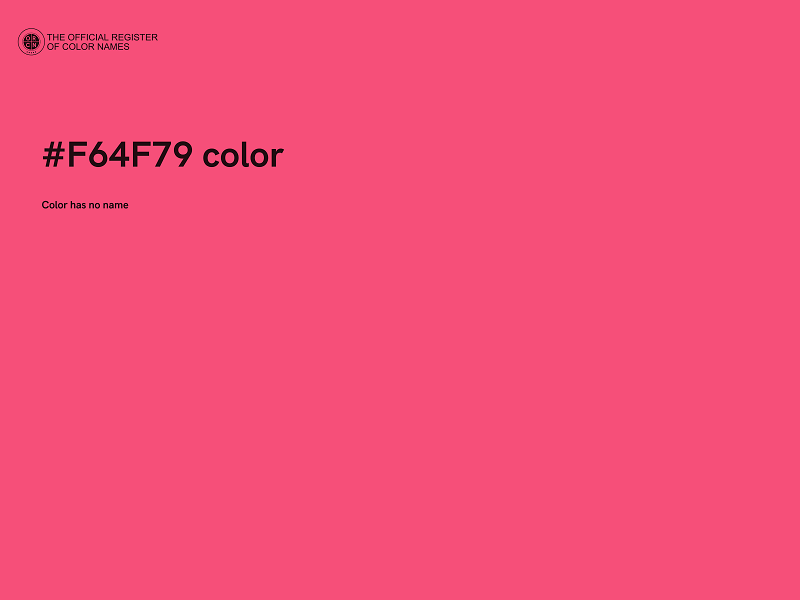 #F64F79 color image