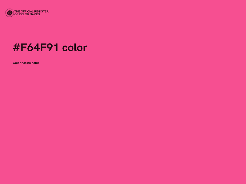 #F64F91 color image
