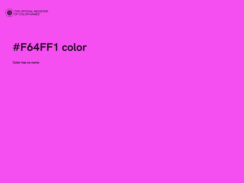 #F64FF1 color image