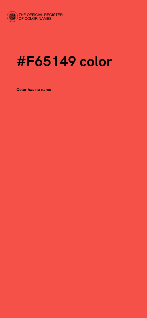 #F65149 color image