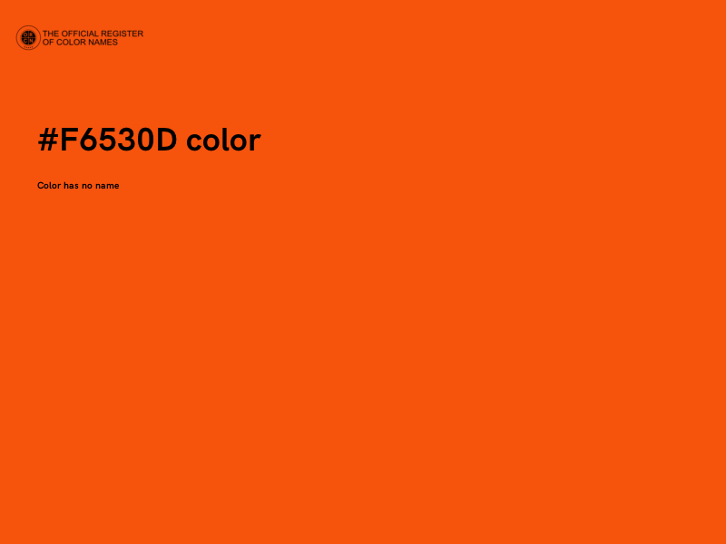 #F6530D color image