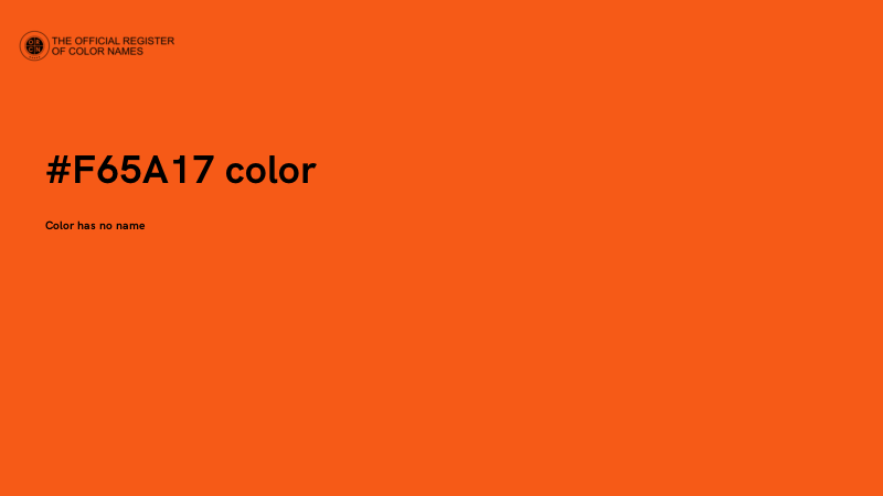 #F65A17 color image