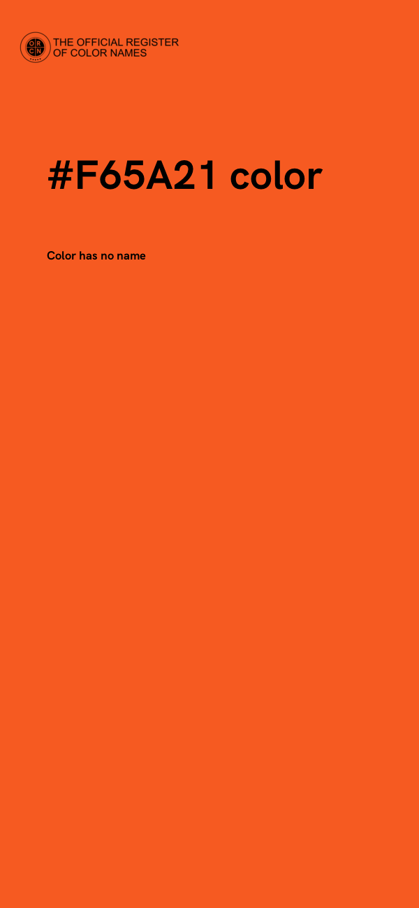 #F65A21 color image