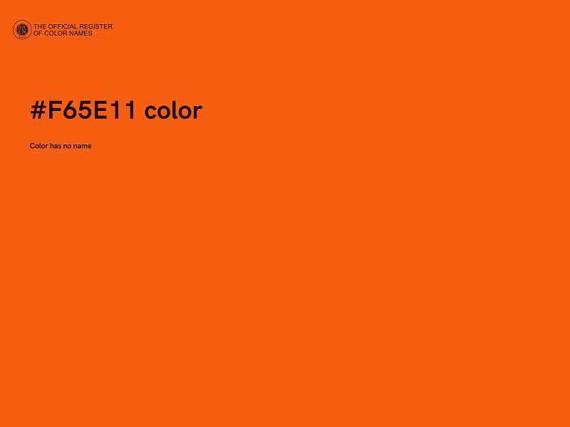 #F65E11 color image