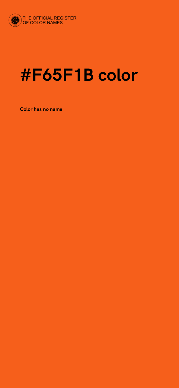 #F65F1B color image