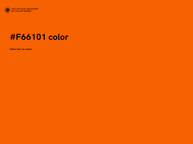#F66101 color image