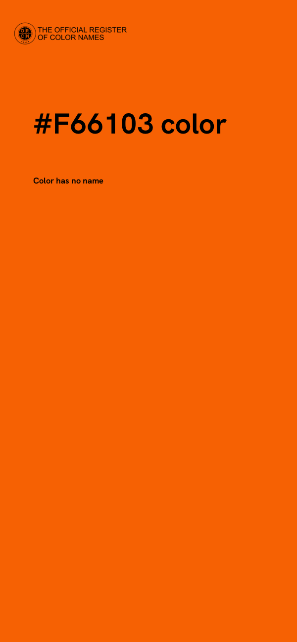 #F66103 color image