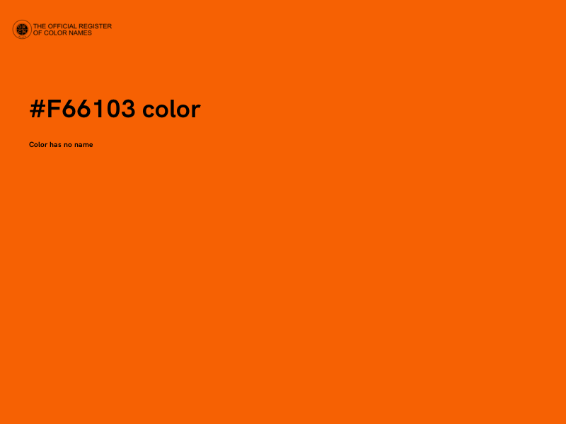 #F66103 color image