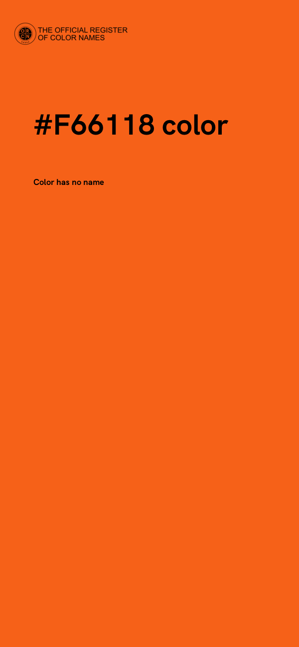 #F66118 color image