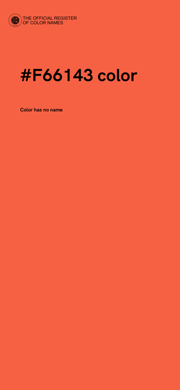 #F66143 color image