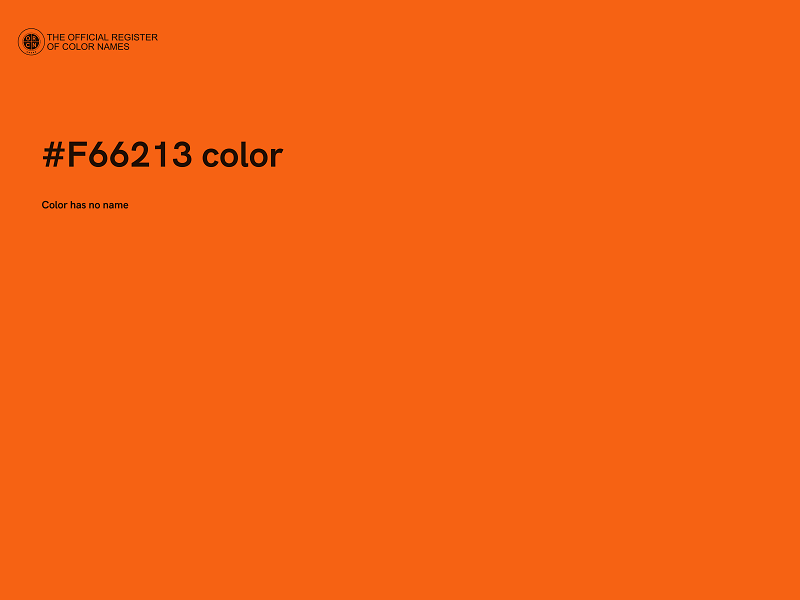 #F66213 color image