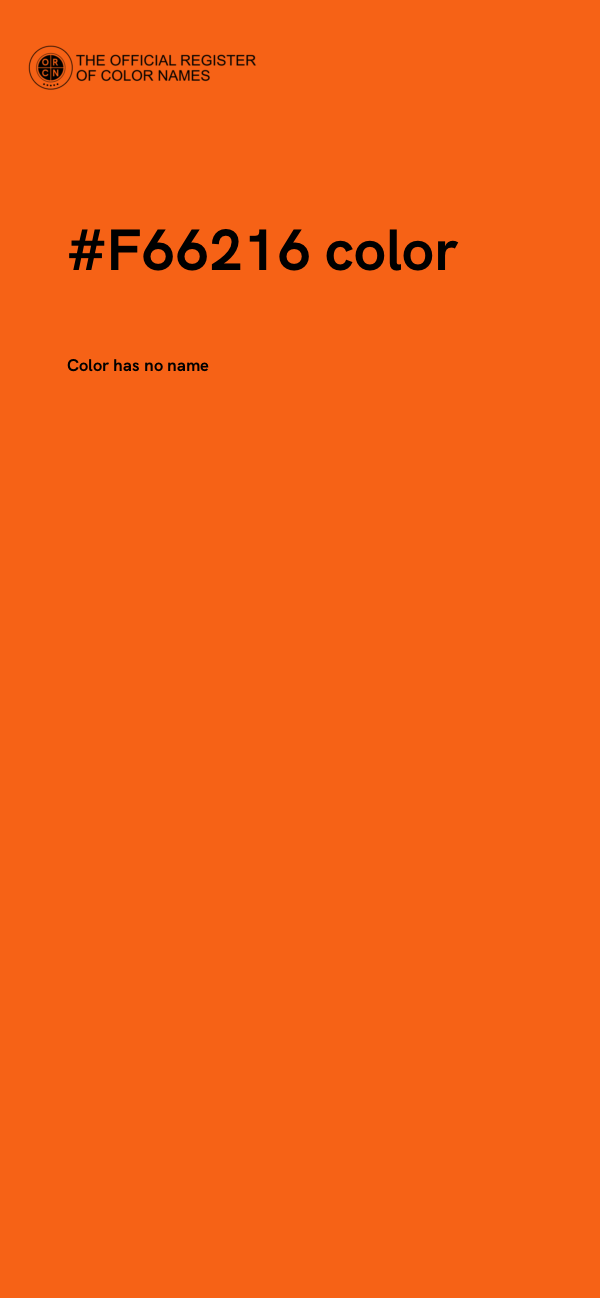 #F66216 color image