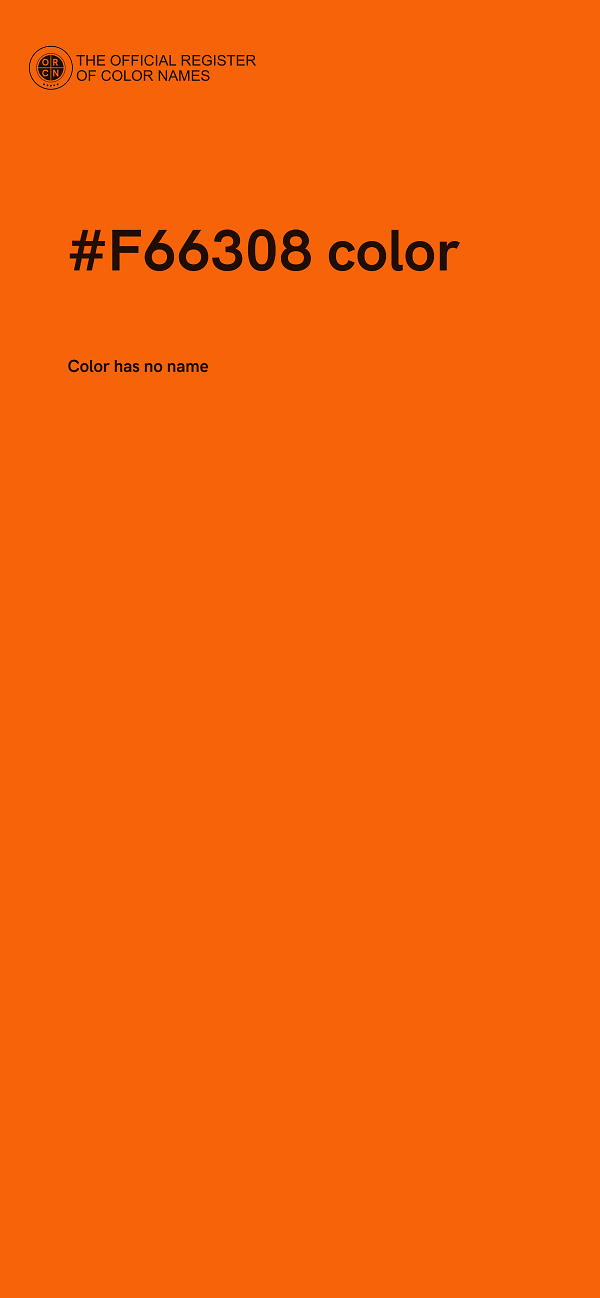 #F66308 color image