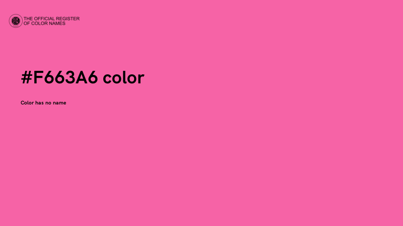 #F663A6 color image