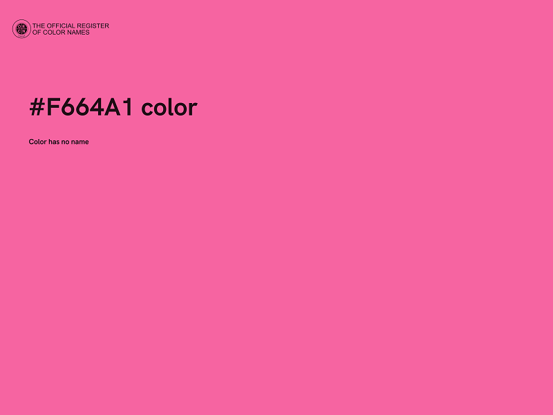 #F664A1 color image