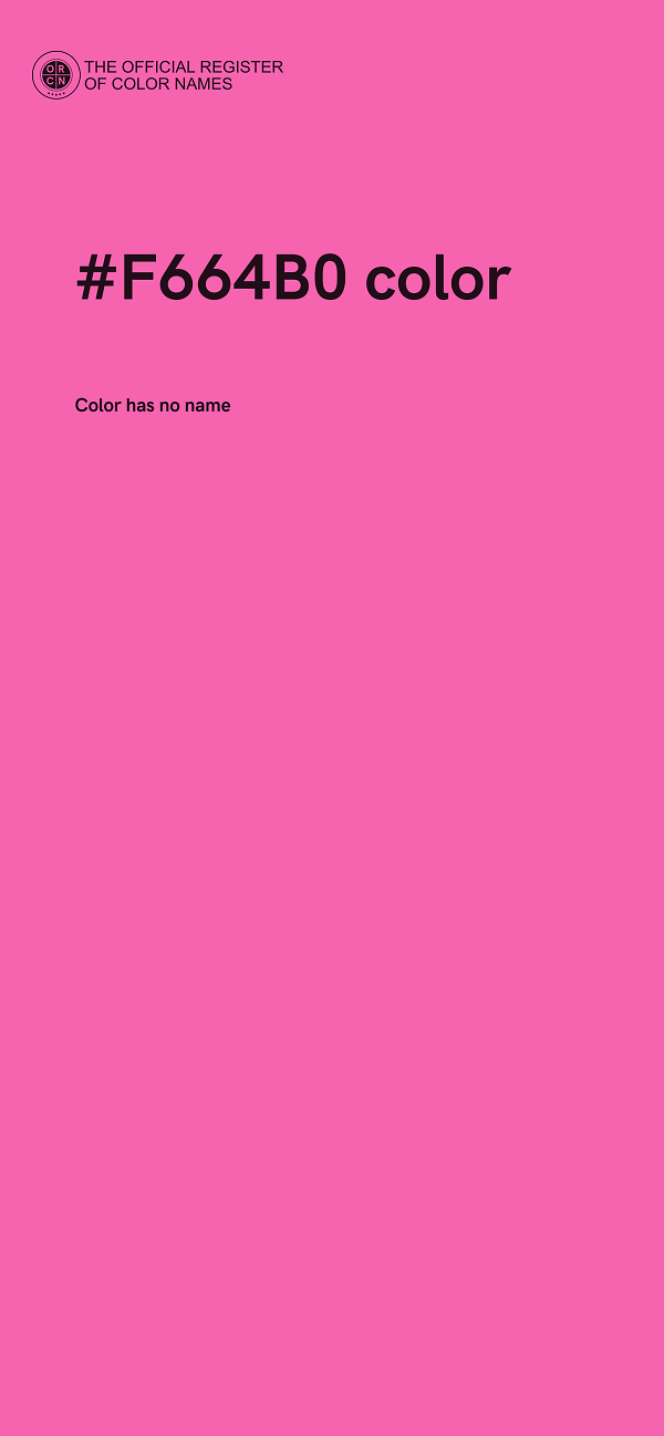 #F664B0 color image