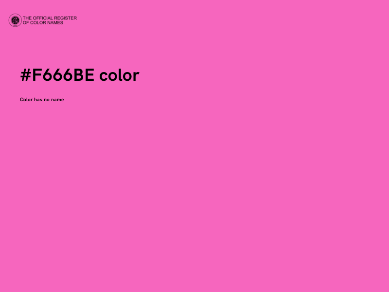 #F666BE color image