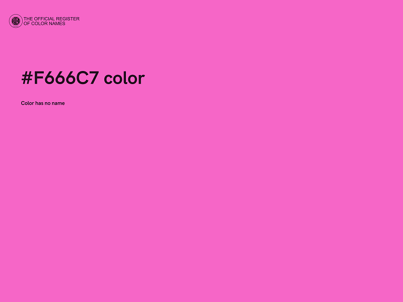 #F666C7 color image