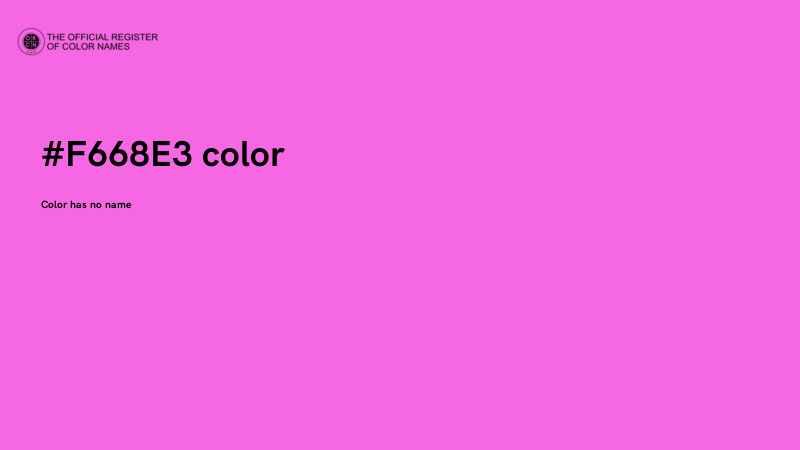 #F668E3 color image