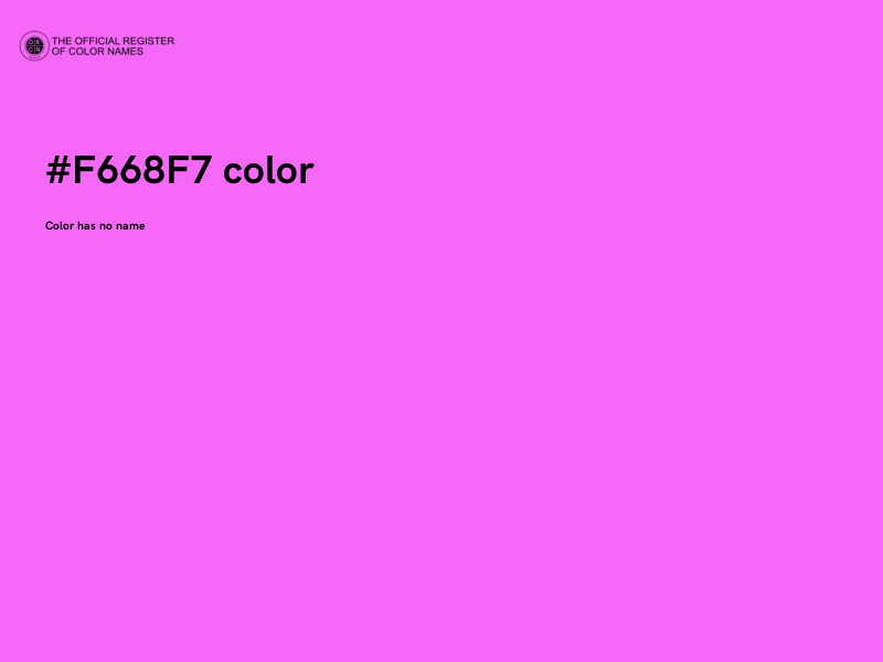 #F668F7 color image