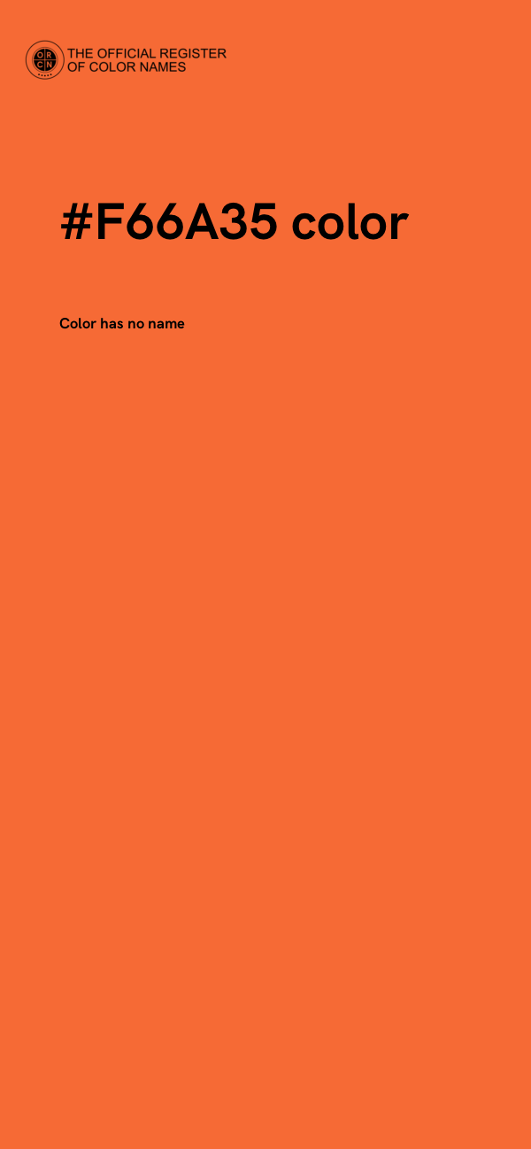 #F66A35 color image