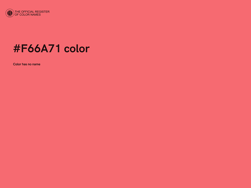 #F66A71 color image