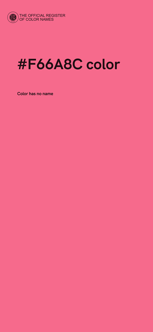 #F66A8C color image