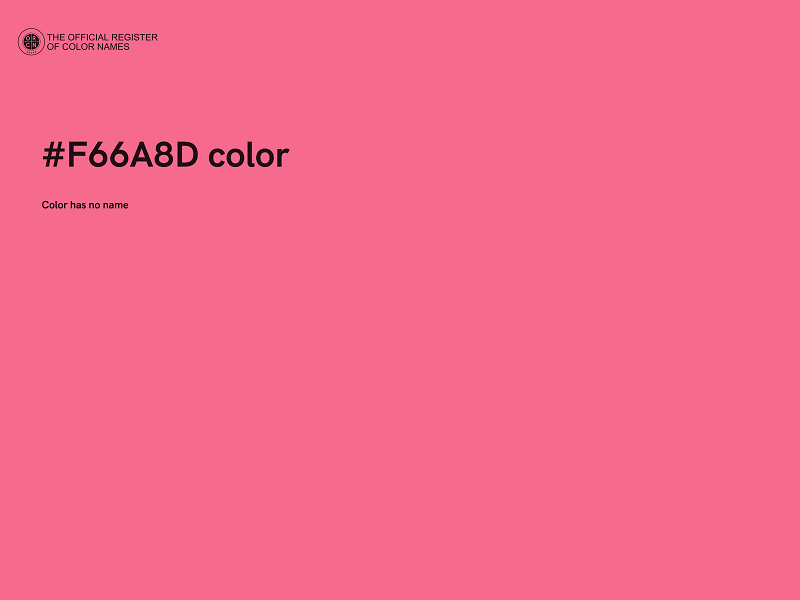 #F66A8D color image