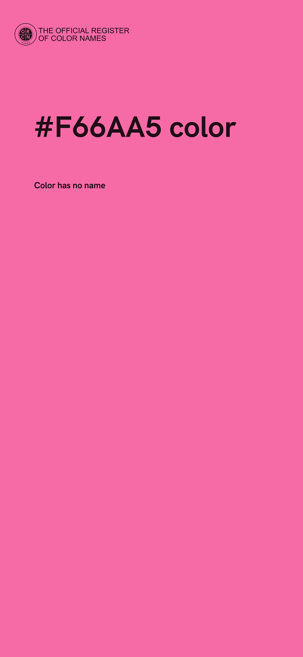 #F66AA5 color image