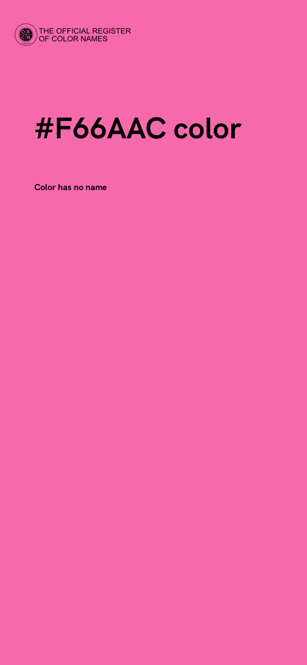 #F66AAC color image