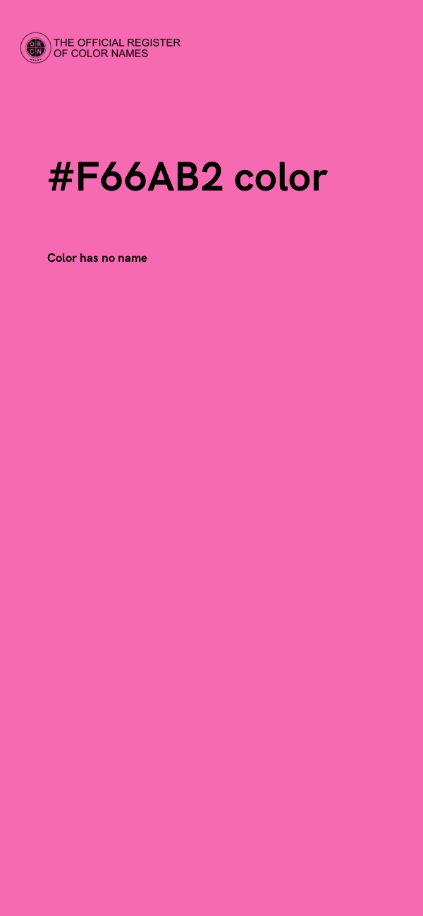 #F66AB2 color image