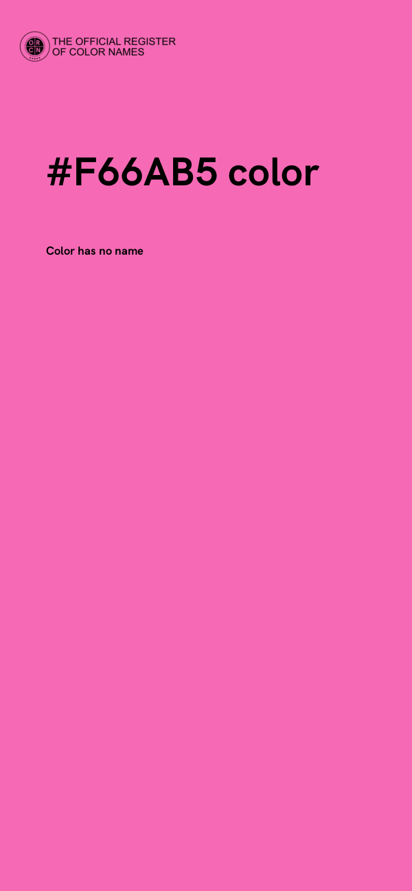 #F66AB5 color image