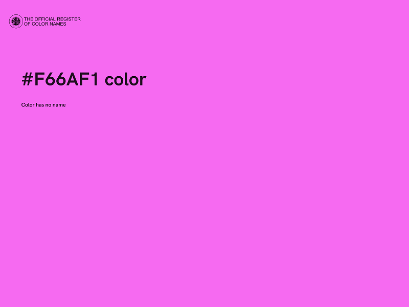 #F66AF1 color image