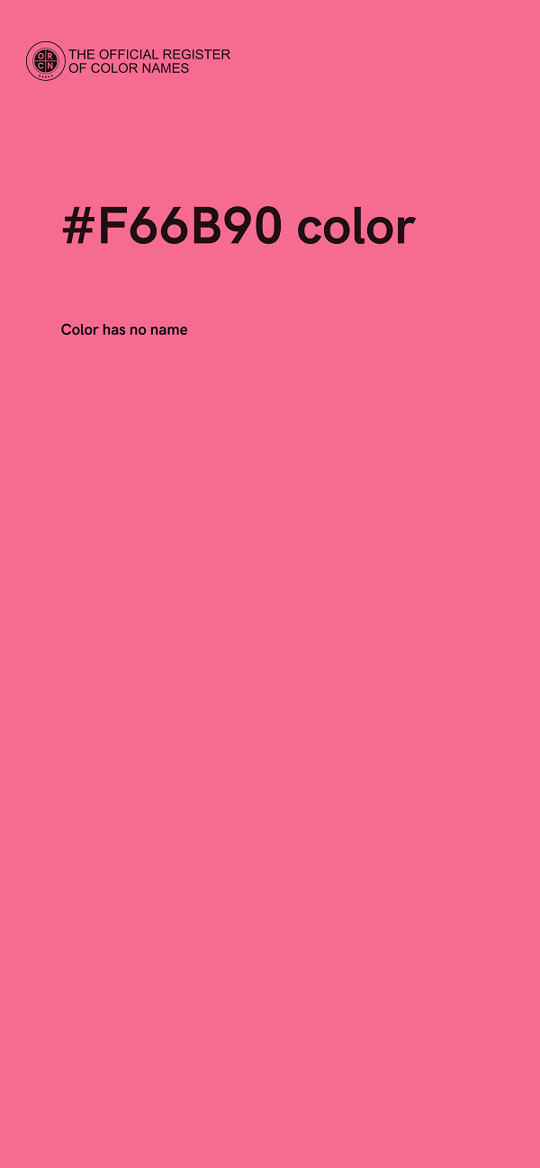#F66B90 color image