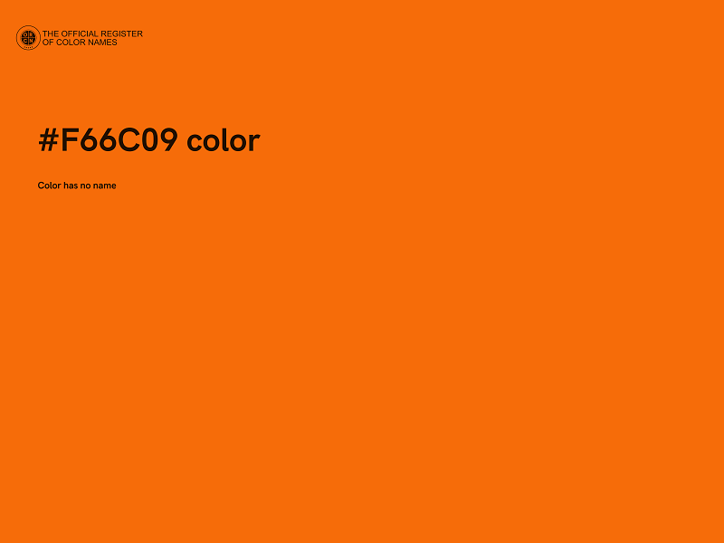 #F66C09 color image