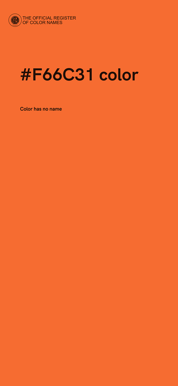 #F66C31 color image