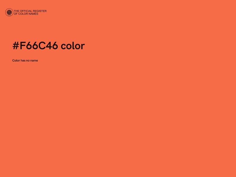 #F66C46 color image