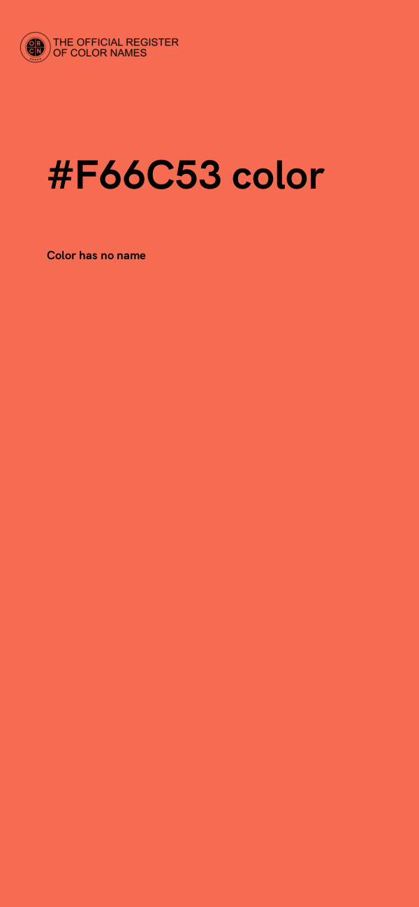 #F66C53 color image