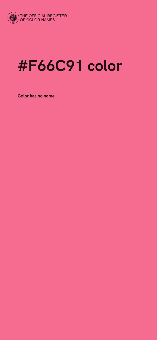 #F66C91 color image