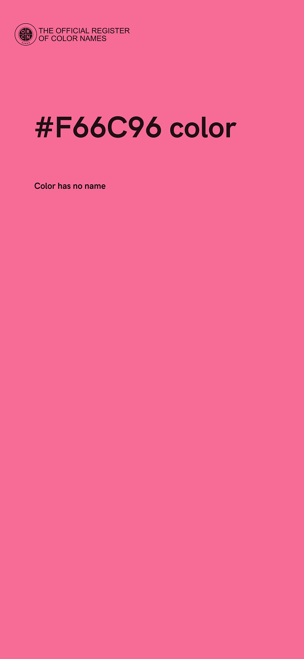 #F66C96 color image