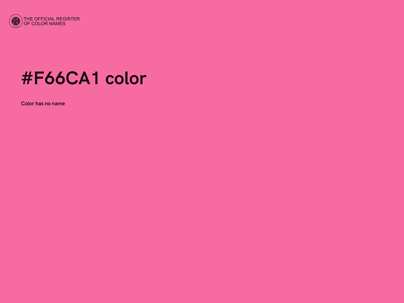 #F66CA1 color image