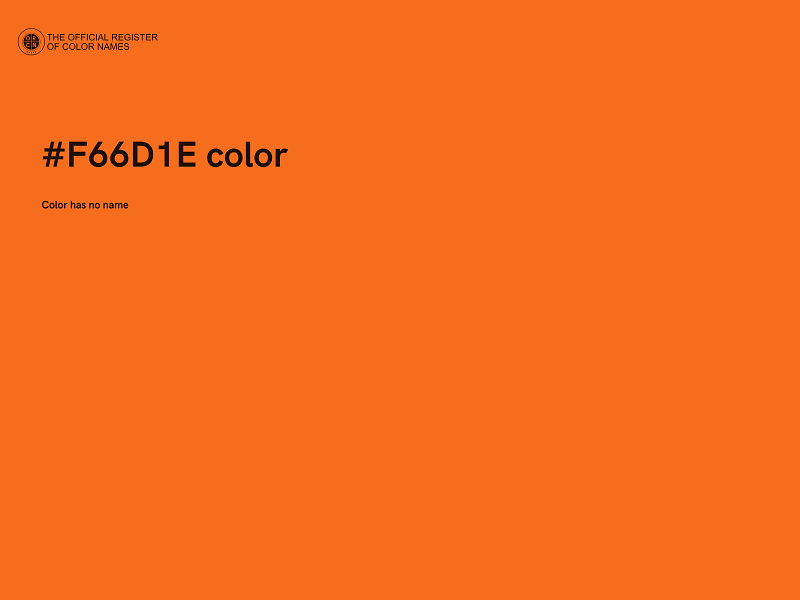 #F66D1E color image